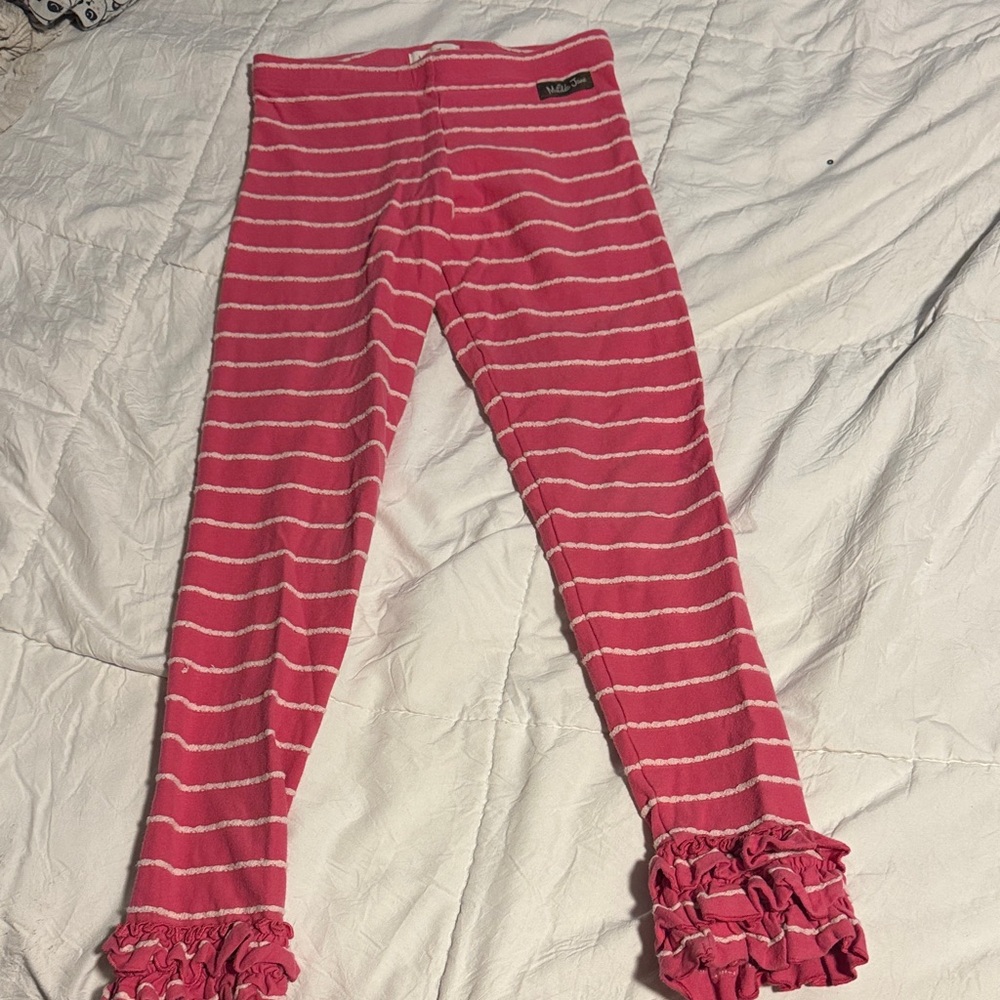 Matilda Jane Vibrant Pink and White Ruffle Leggings